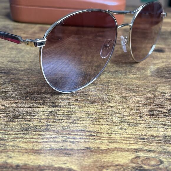 Longchamp Women\'s LO133S 722 Full RimGold Pilot Frame Sunglasses sz 59-17-145